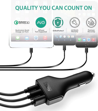 AUKEY CC-Y3 - car charger - USB 3.0 for smartphones and tablets