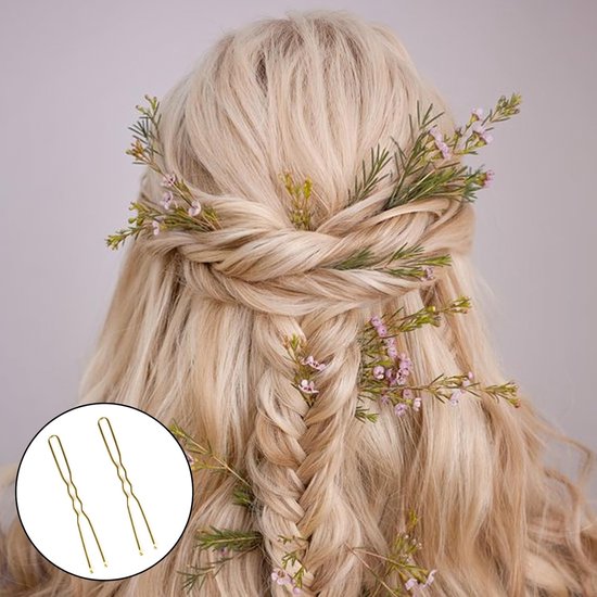 200 stuks haarspelden, 6 cm U-vormige haarspelden, goud, bobby pins voor vrouwen, dames, meisjes, kinderen, haarspeld, onzichtbare golvende haargreep, haarclip, haaraccessoires (goud)