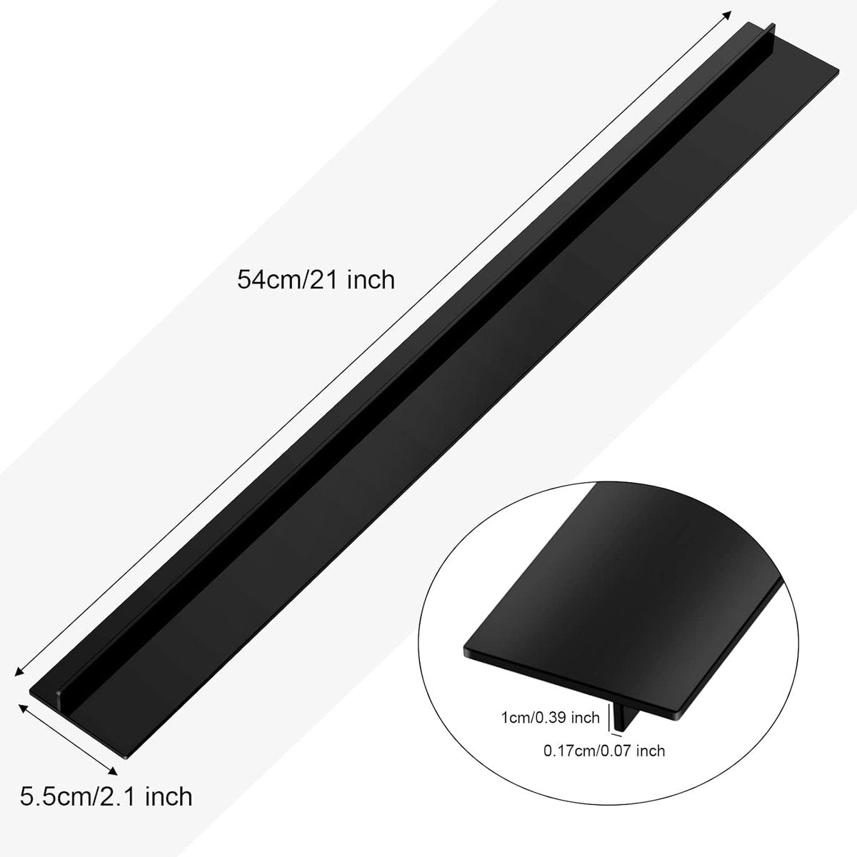 4 Pieces Silicone Stove Split Cover, 53.5cm Long, Split Fill, Long Gap Fill, Close Spills Between Kitchen Sink, Stove, Oven, Washing Machine and Kitchen Utensils (Black + White)