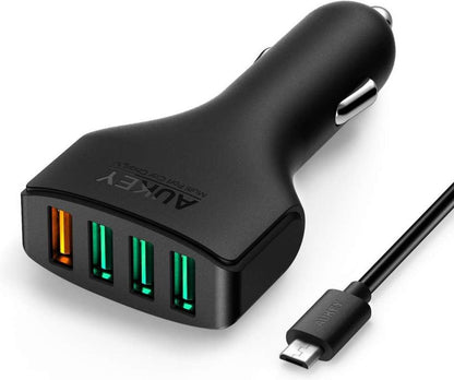 Aukey CC-T9 Qualcomm Quick Charge 3.0 Cigarette plug car charger 4 USB ports - Black