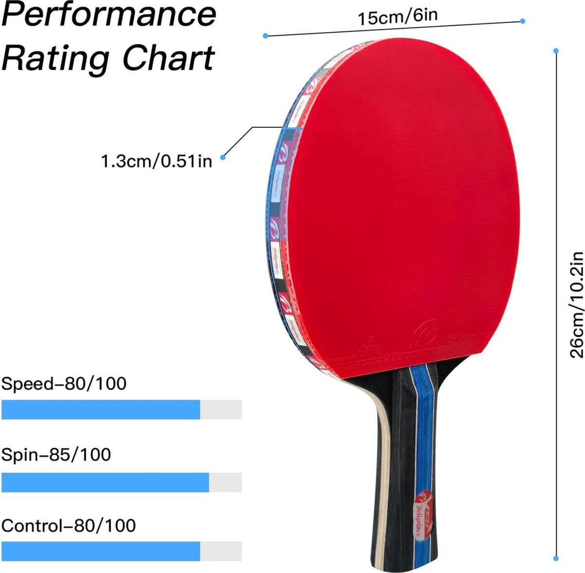 Tafeltennis SET - racketset - tafeltennisracket - met 2 tafeltennisrackets, 3 ballen en tas -BLAUW