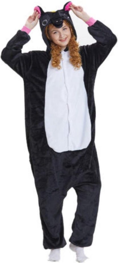 Leuke Zwarte Eenhoorn - Onesie - Maat S - geschikt voor 150-156CM - Pyjama - Jumpsuit - Kostuums - Pyjama's - Nachtkleding