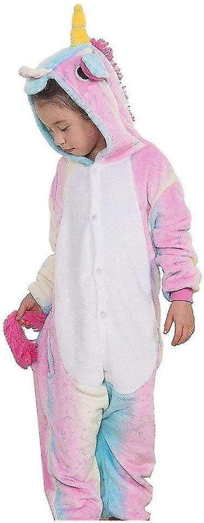 Cute Colorful Unicorn Onesie - Size M (158-166cm) - Pajamas - Jumpsuit - Costumes - Pajamas - Sleepwear - Theme party - Fancy dress - Carnival clothing - Women - Men - Children - Adults - Halloween