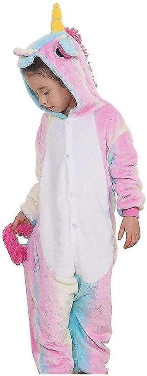 Cute Colorful Unicorn Onesie - Size M (158-166cm) - Pajamas - Jumpsuit - Costumes - Pajamas - Sleepwear - Theme party - Fancy dress - Carnival clothing - Women - Men - Children - Adults - Halloween