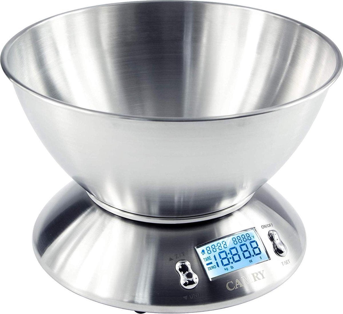 Combideal keukengerei - Camry Digitale Keukenweegschaal EK4150 - Roestvrij staal - 5kg + Instant Read-vleesthermometer - LCD-display Digitale voedselthermometer