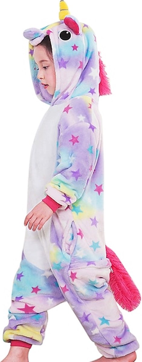 Cute Animal Onesie - Stars Unicorn - Size 125 (138-146CM) - Pajamas - Jumpsuit - Costumes - Pajamas - Sleepwear - Theme party - Fancy dress - Carnival clothing - Women - Men - Children - Halloween