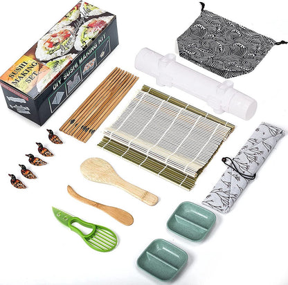 Sushi-maker, sushi bazooka sushi-set om zelf te maken voor beginners, rollerpers sushi-pistool sushi-gereedschap, complete sushi-set voor huishoudelijk gebruik verkrijgbaar