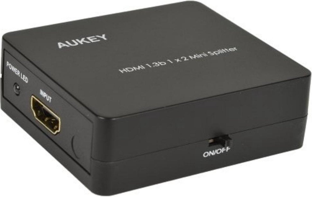 Aukey HA-H01 1x2-poorts HDMI 1.3b mini-splitter, zwart