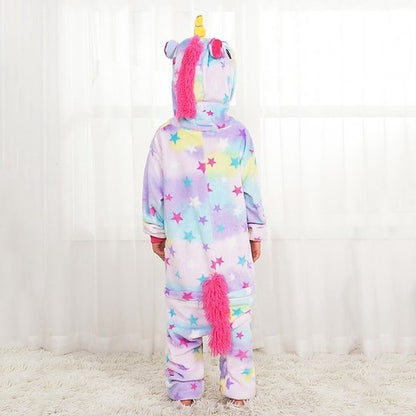 Cute Unicorn Onesie Stars Fancy Dress - Adults &amp; Children - XS (140 - 146 cm)