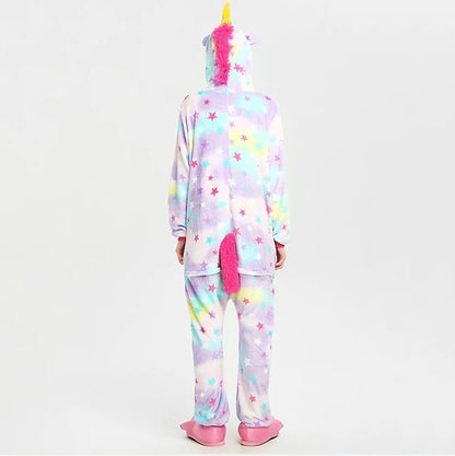 Cute Unicorn Onesie Stars Fancy Dress - Adults &amp; Children - M (160-167cm)