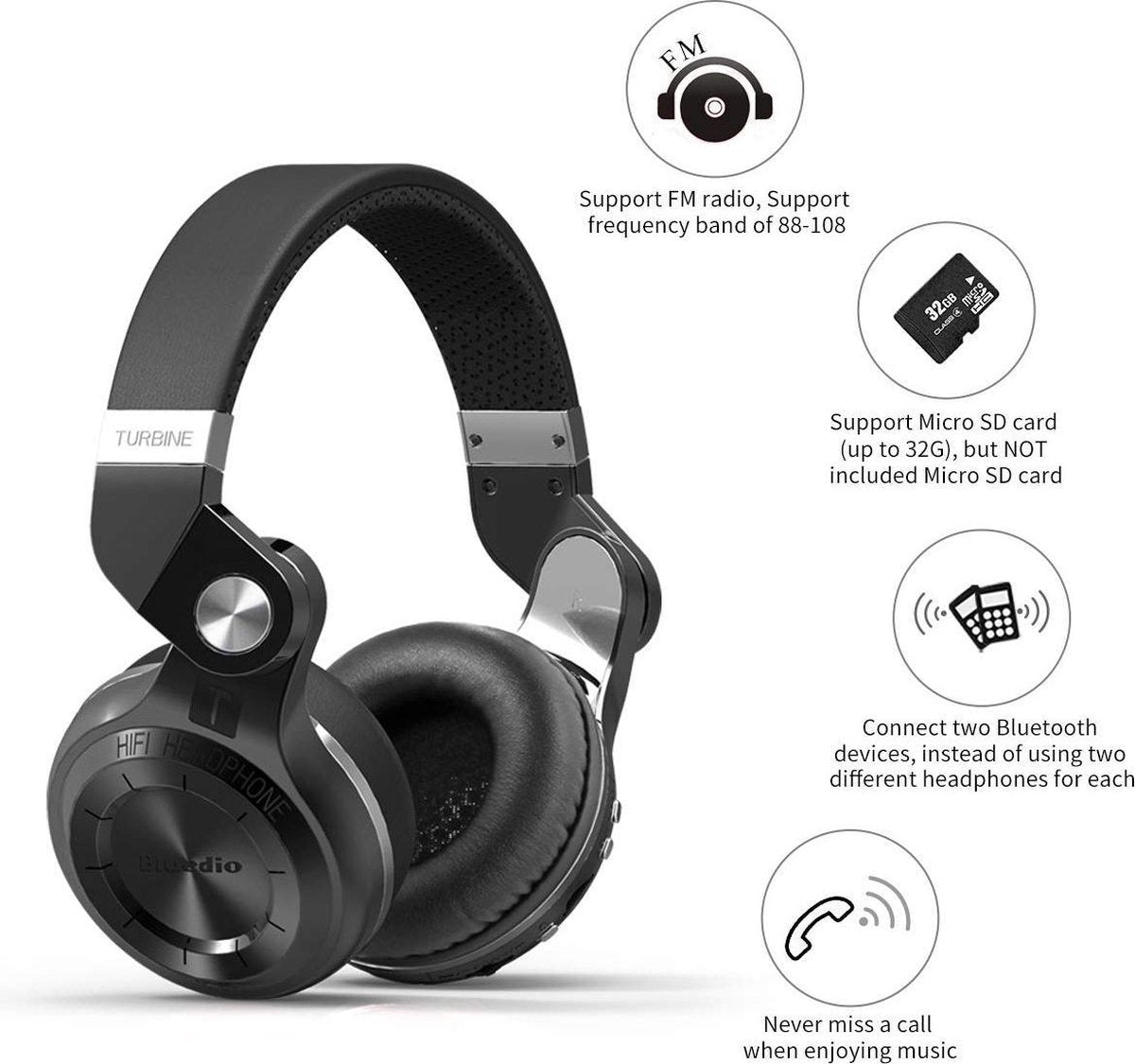 Bluedio Gaming Turbine 2 plus Bluetooth headphones