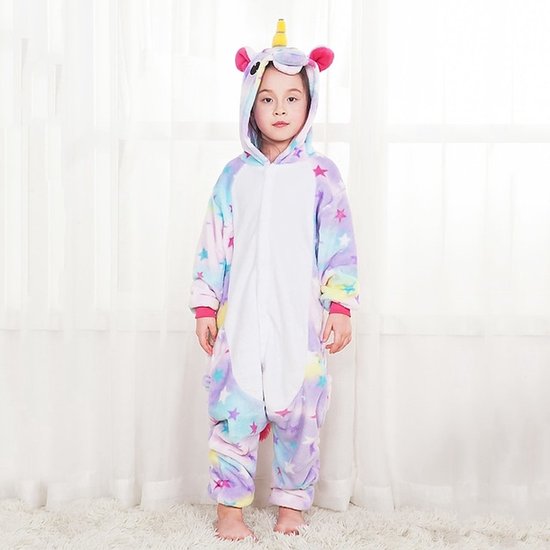 Cute Unicorn Onesie Stars Fancy Dress - Adults &amp; Children - XS (140 - 146 cm)