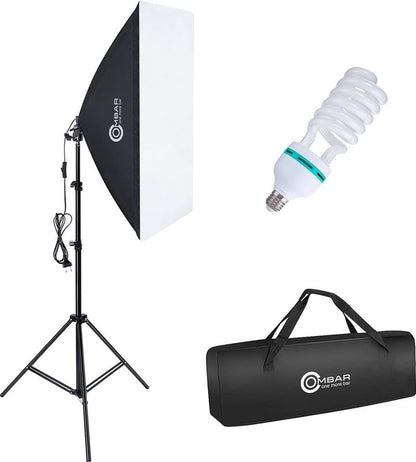 Ombar YX-507002 - Softbox - Photography Studio Dotography Set - 50 x 70 cm - 135 W E27 5500 K lamp