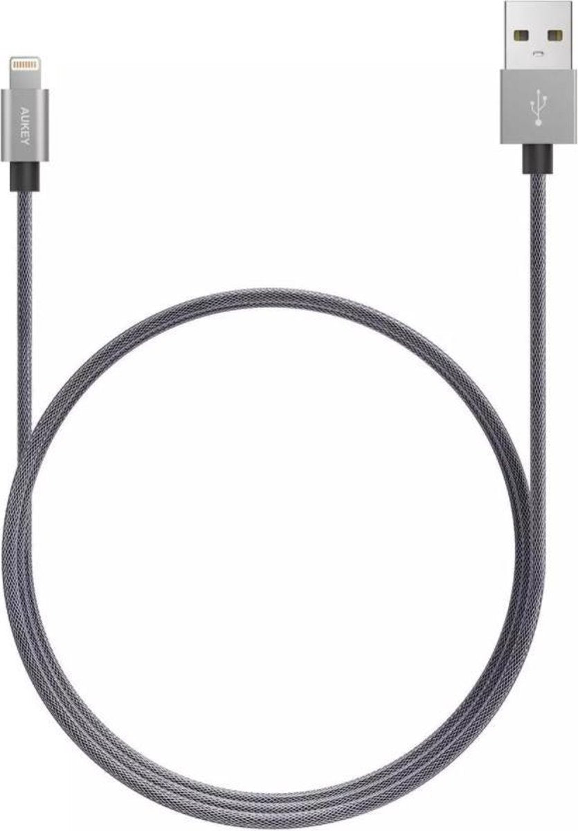 AUKEY Lightning-kabel, CB-D24 * 3 PACK, 3,3 ft /1 m Apple gecertificeerde en gevlochten Exomesh-kabel voor iPhone 7, 7 Plus, 6S, 6 Plus, iPad Pro