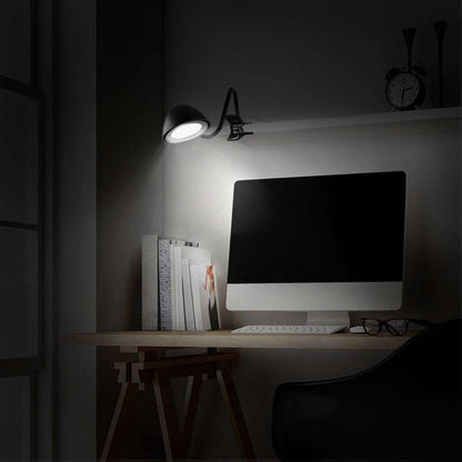 Aukey LT-ST8 - zwart USB Led bureaulamp - met klem 3W - 360° verstelbaar -2 standen - helderlicht en dimlicht