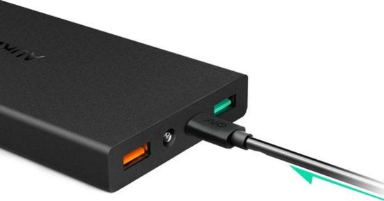 Aukey PB-T3 - 16000 mAh - Quick Charge techniek - 5V / 2.4A - Quick Charge uitgangen - geschikt voor diverse toestellen