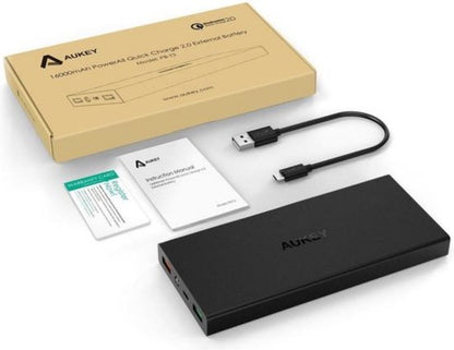 Aukey PB-T3 - 16000 mAh - Quick Charge techniek - 5V / 2.4A - Quick Charge uitgangen - geschikt voor diverse toestellen