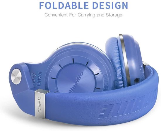 Bluedio T2S Blauw(Turbine 2 Shooting Brake) Bluetooth-stereohoofdtelefoon draadloze hoofdtelefoon Bluetooth 4.1-hoofdtelefoon op de oortelefoon