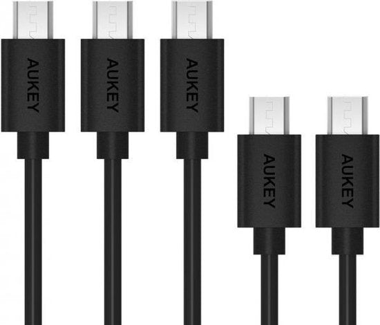 Aukey Micro USB kabel - 5 pack - Zwart