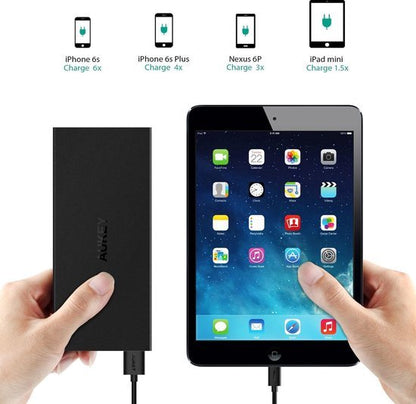 Aukey PB-T3 - 16000 mAh - Quick Charge techniek - 5V / 2.4A - Quick Charge uitgangen - geschikt voor diverse toestellen