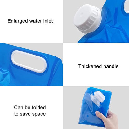 Water Canister, Foldable, Portable, Collapsible Drinking Water, 2 Pieces, 5/10 Liters, for Camping, Hiking, Picnics, Travel, BBQ