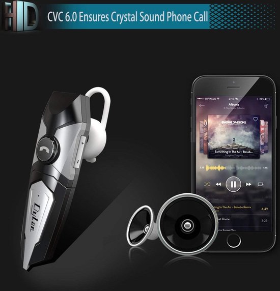 LinkWitz Bluetooth Headset Handsfree Wireless Headset V4.1 Crystal Sound with Extra Battery for iPhone Android PC