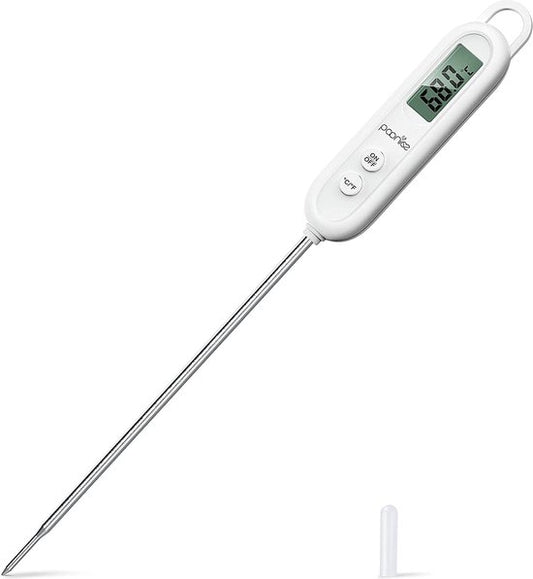 Instant Read-vleesthermometers voor koken, LCD-display Digitale voedselthermometer met 5,5 inch lange sonde, kookthermometer met automatische uitschakeling voor keuken, bakken, braden, grillen, BBQ