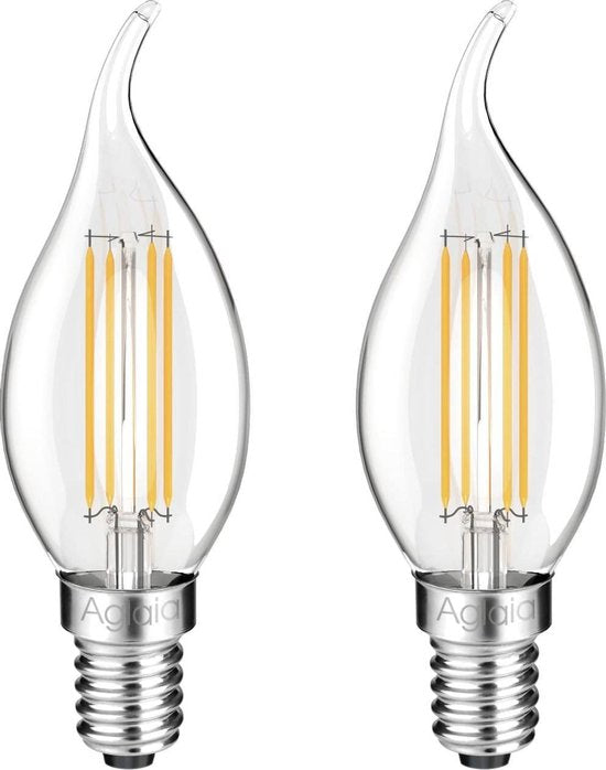 Aglaia LT-B12 Retro-design LED-lampen- 3.5 W E14 - set van 4 TL-lampen