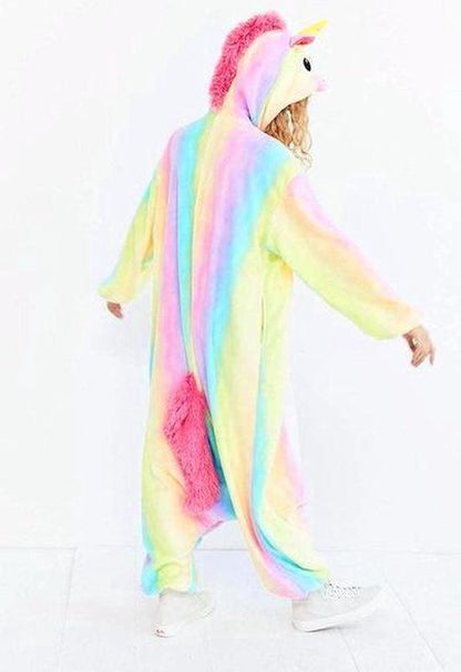 Onesie Unicorn Rainbow Fancy Dress - Children and adults - S