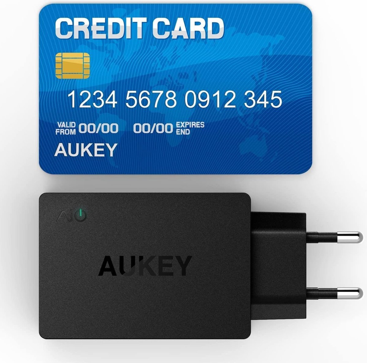 Aukey PA-U35 - 3-poorts USB-oplader (30 W / 6 A) met AiPower-technologie voor smartphone, zwart