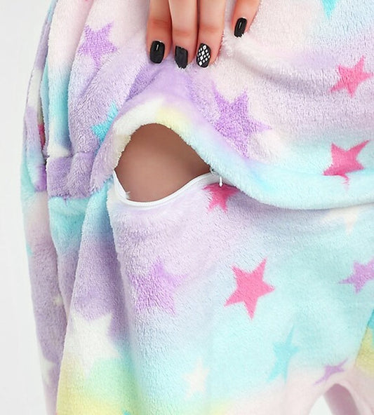 Cute Stars Unicorn Onesie - Size S(150-156CM) - Pajamas - Jumpsuit - Costumes - Pajamas - Sleepwear