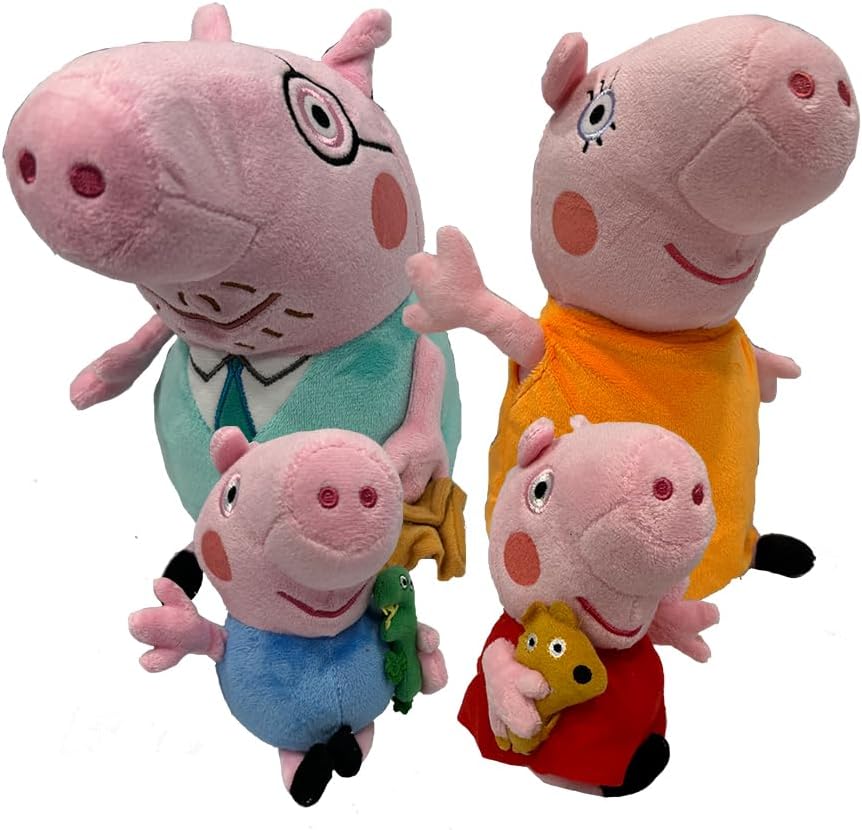 Feisty Pets Grappige Veranderende Knuffel + Peppa Pig Familie Knuffelset — Dubbele Interactieve Speelbeleving-Onbeperkt Plezier met Creatieve Kinderspeelgoed Cadeaus-Perfect voor Verjaardagen en Feestdagen-Verhoogt Verbeelding en Interactie