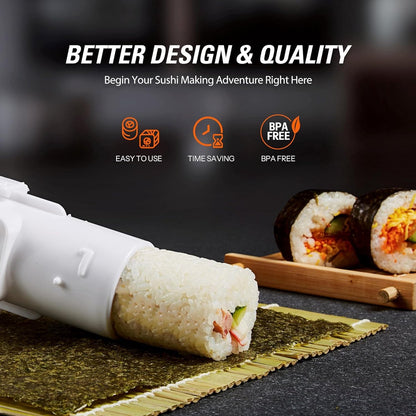 Sushi-maker, sushi bazooka sushi-set om zelf te maken voor beginners, rollerpers sushi-pistool sushi-gereedschap, complete sushi-set voor huishoudelijk gebruik verkrijgbaar