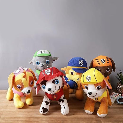 Paw Patrol Pluchen Speelgoed Set van 6 – Schattige Actiehond Knuffels-Zachte Speelkameraad en Decoratie voor Kinderen (20 cm)