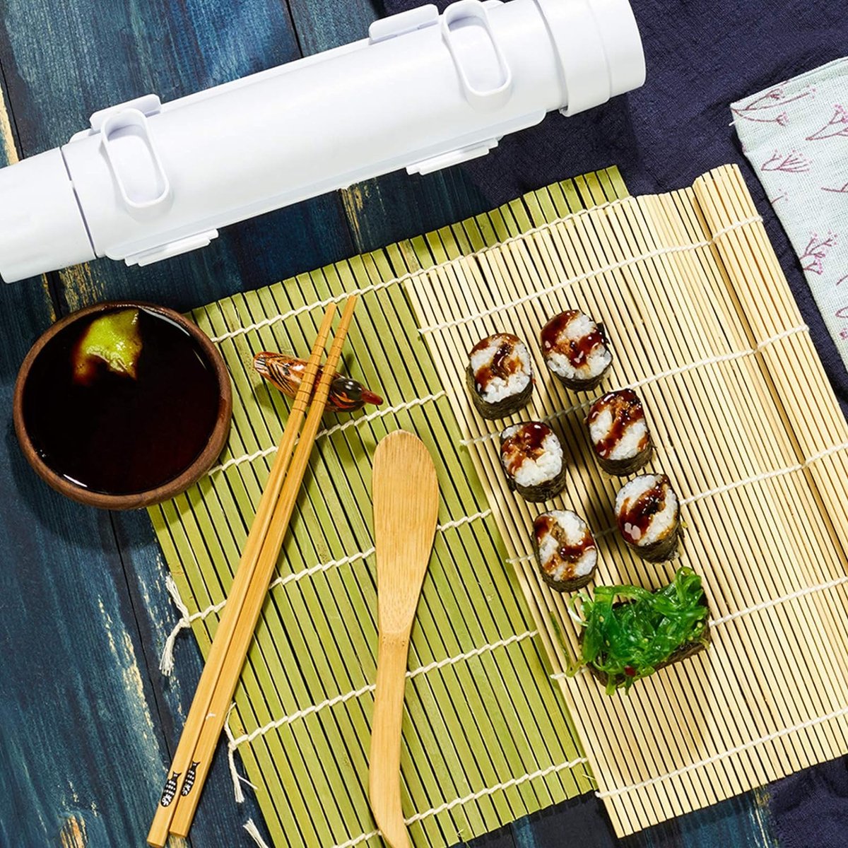 Sushi-maker, sushi bazooka sushi-set om zelf te maken voor beginners, rollerpers sushi-pistool sushi-gereedschap, complete sushi-set voor huishoudelijk gebruik verkrijgbaar